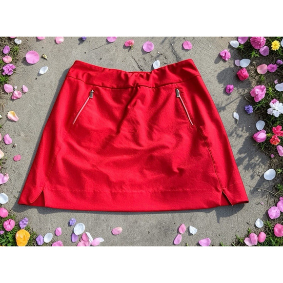 Tail Red Tennis Golf Skort Sz M Stretch Full Skirt Athletic Pickle Ball Lined - Picture 6 of 6